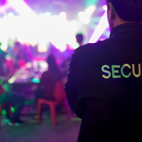 Security guard Asians in a nightclub