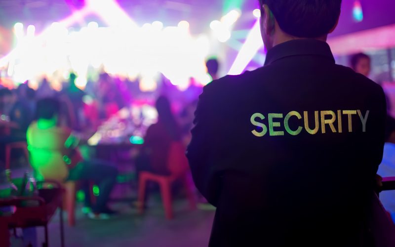 Security guard Asians in a nightclub